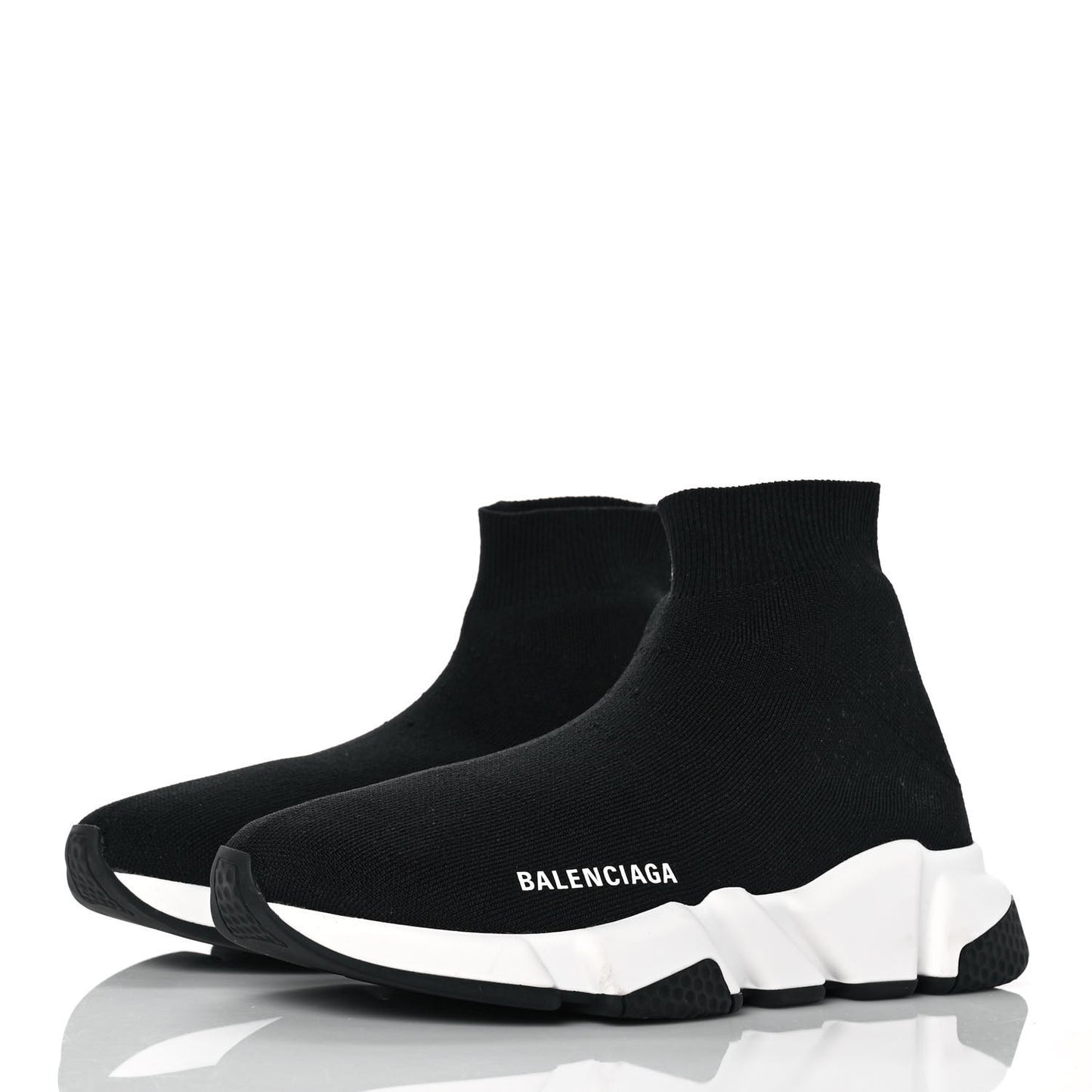 Neoprene Knit Womens Speed Sneakers 37 Black White