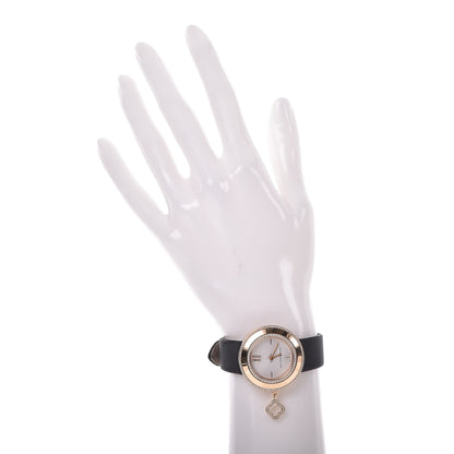 Van Cleef & Arpels 18K Rose Gold Satin Diamond Bezel 32mm Charms Quartz Watch 2 of 11