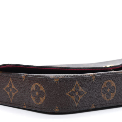 Louis Vuitton Monogram Pochette Felicie Chain Wallet Fuchsia 9 of 11