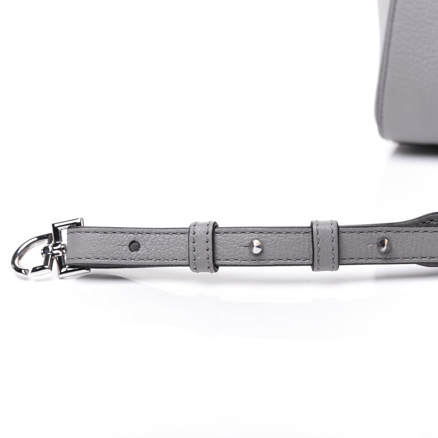 Sugar Goatskin Mini Antigona Pearl Grey