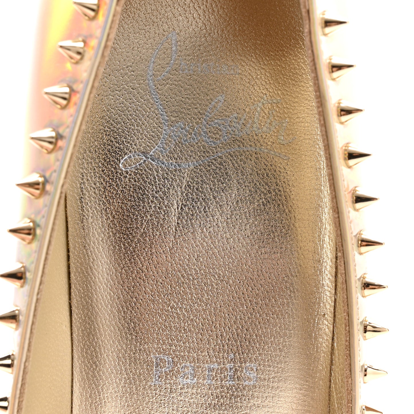 Metallic Patent Psychic Anjalina 85 Pumps 36 Platine