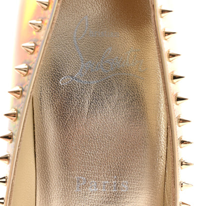 Christian Louboutin Metallic Patent Psychic Anjalina 85 Pumps 36 Platine 7 of 10