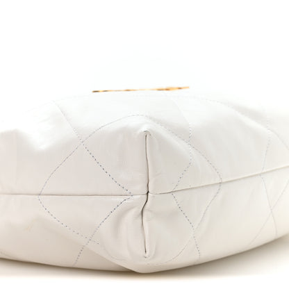 Chanel Shiny Calfskin Quilted Small Chanel 22 White 10 of 12
