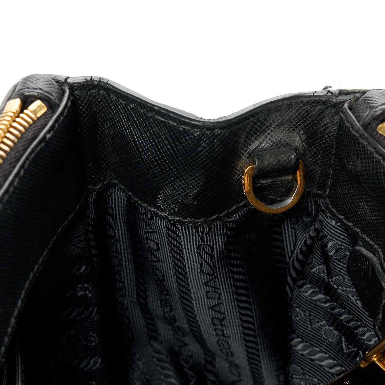 Prada Saffiano Small Galleria Double Zip Tote Black 14 of 15