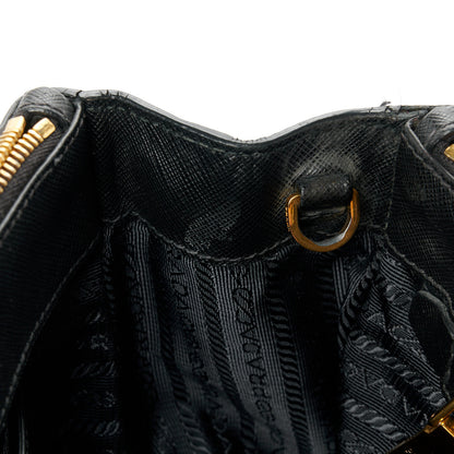 Prada Saffiano Small Galleria Double Zip Tote Black 14 of 15