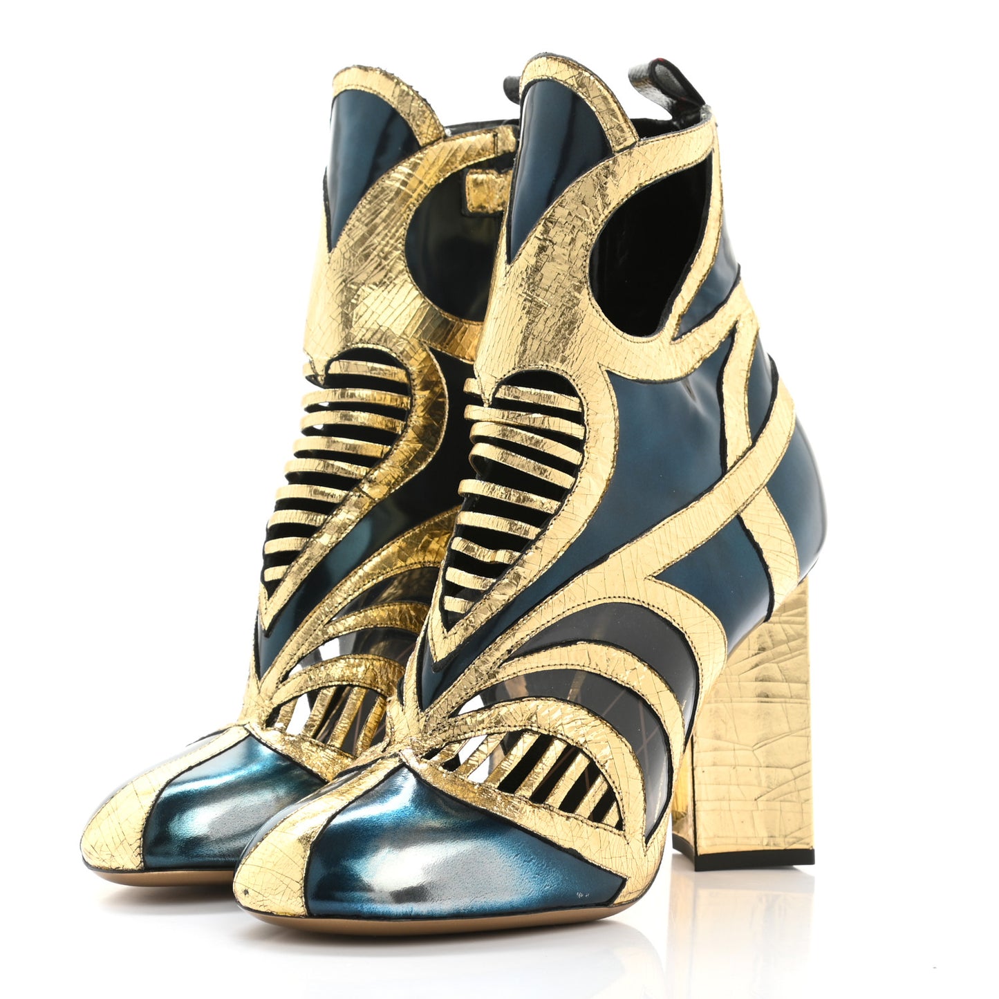 Glazed Calfskin Queen of Hearts Boots 40