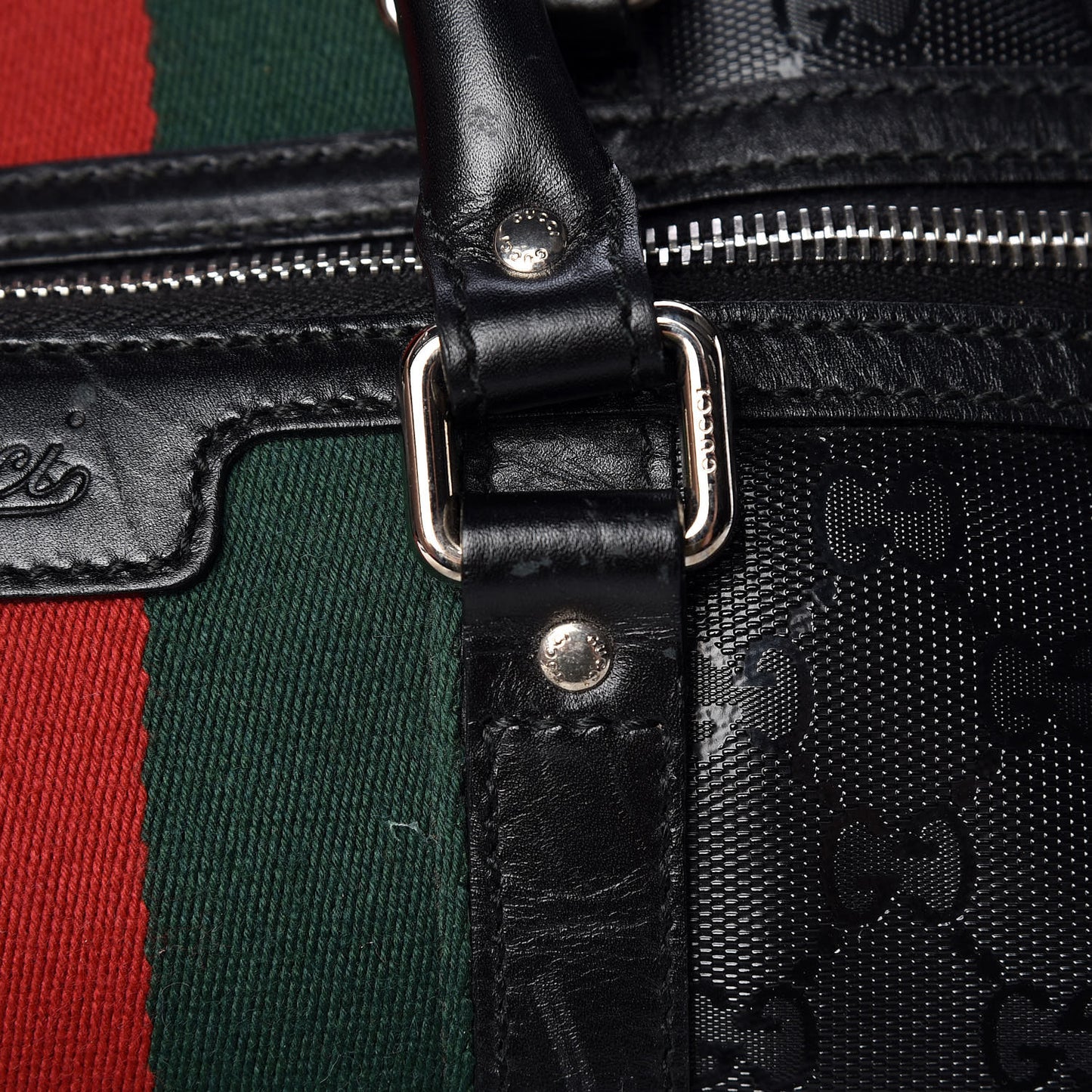 Imprime Monogram Web Carry On Duffle Bag Black