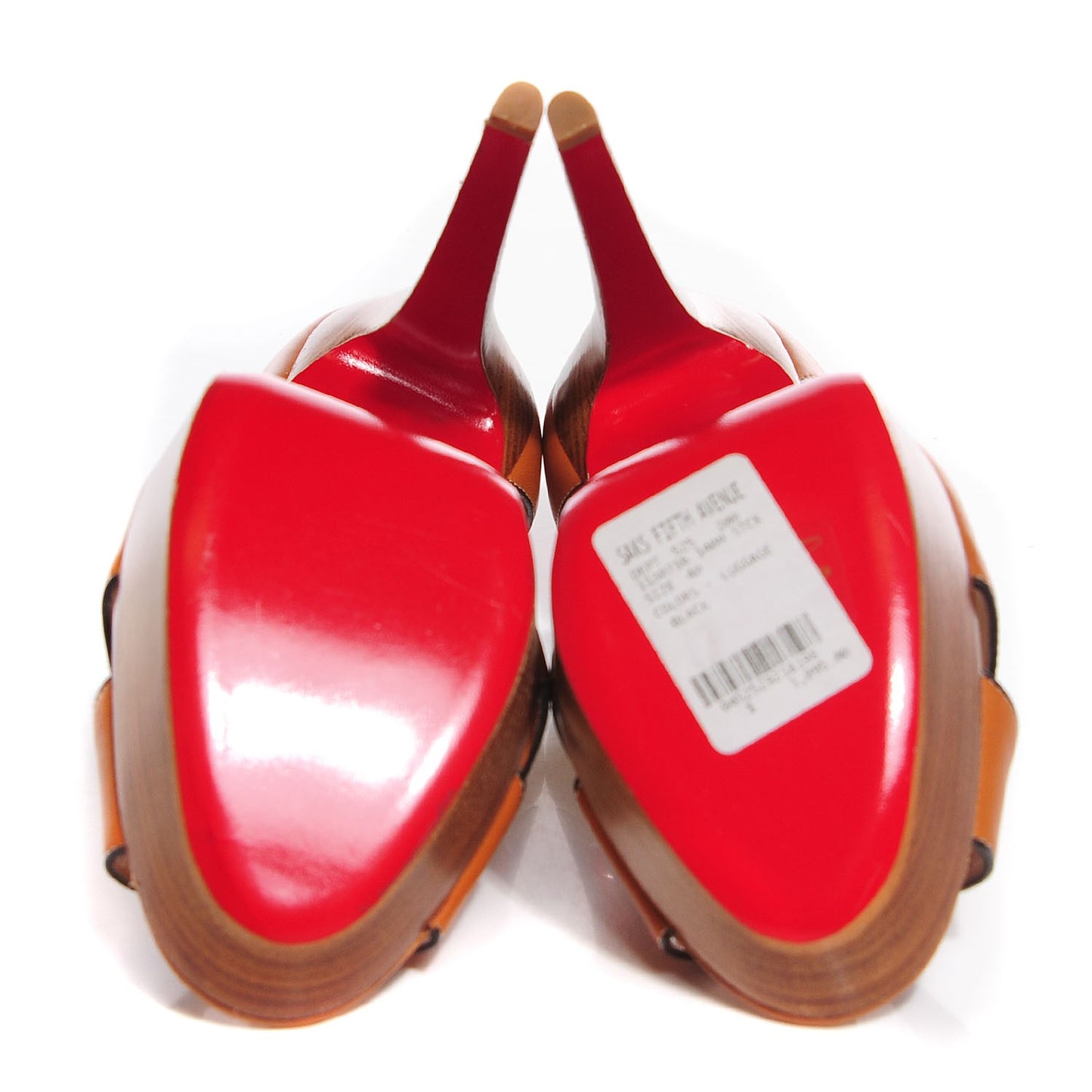 Polished Calfskin Sporting 140 Platform Sandals 40 Fauve