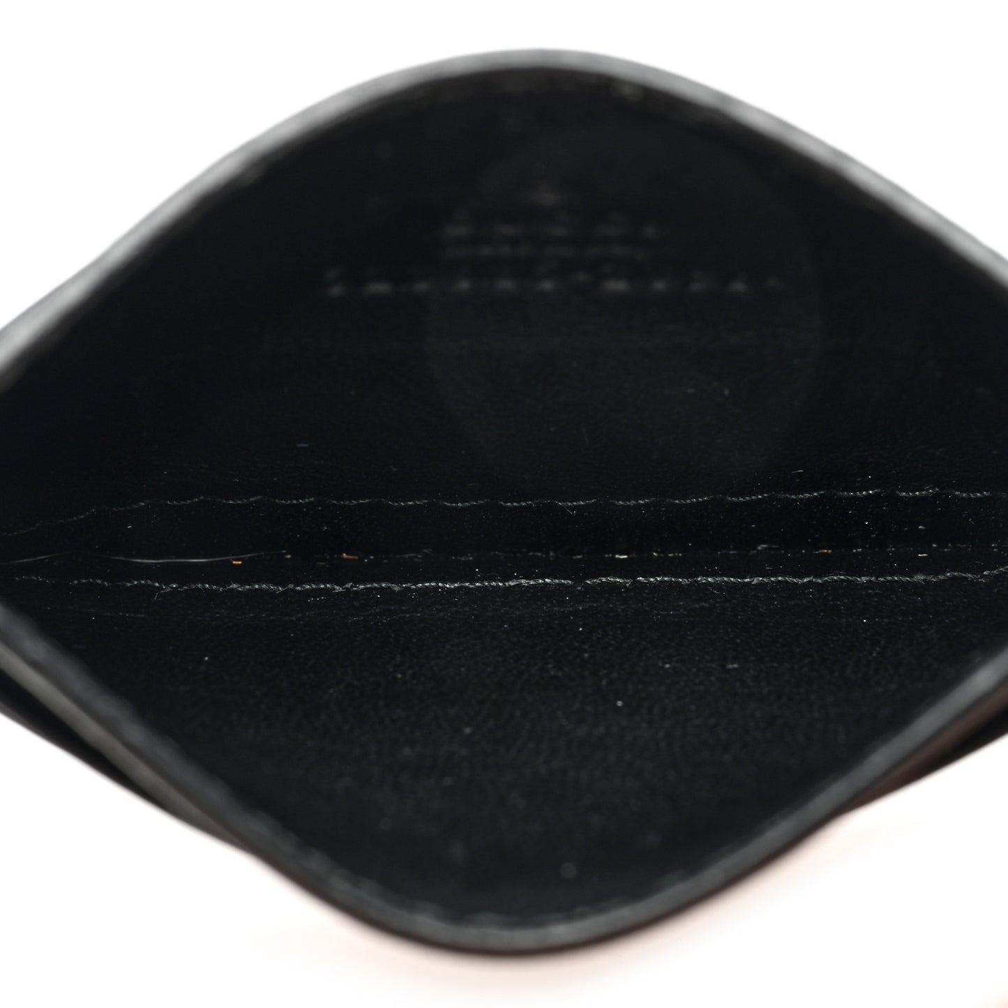 Pebbled Calfskin Animalier Card Holder Black