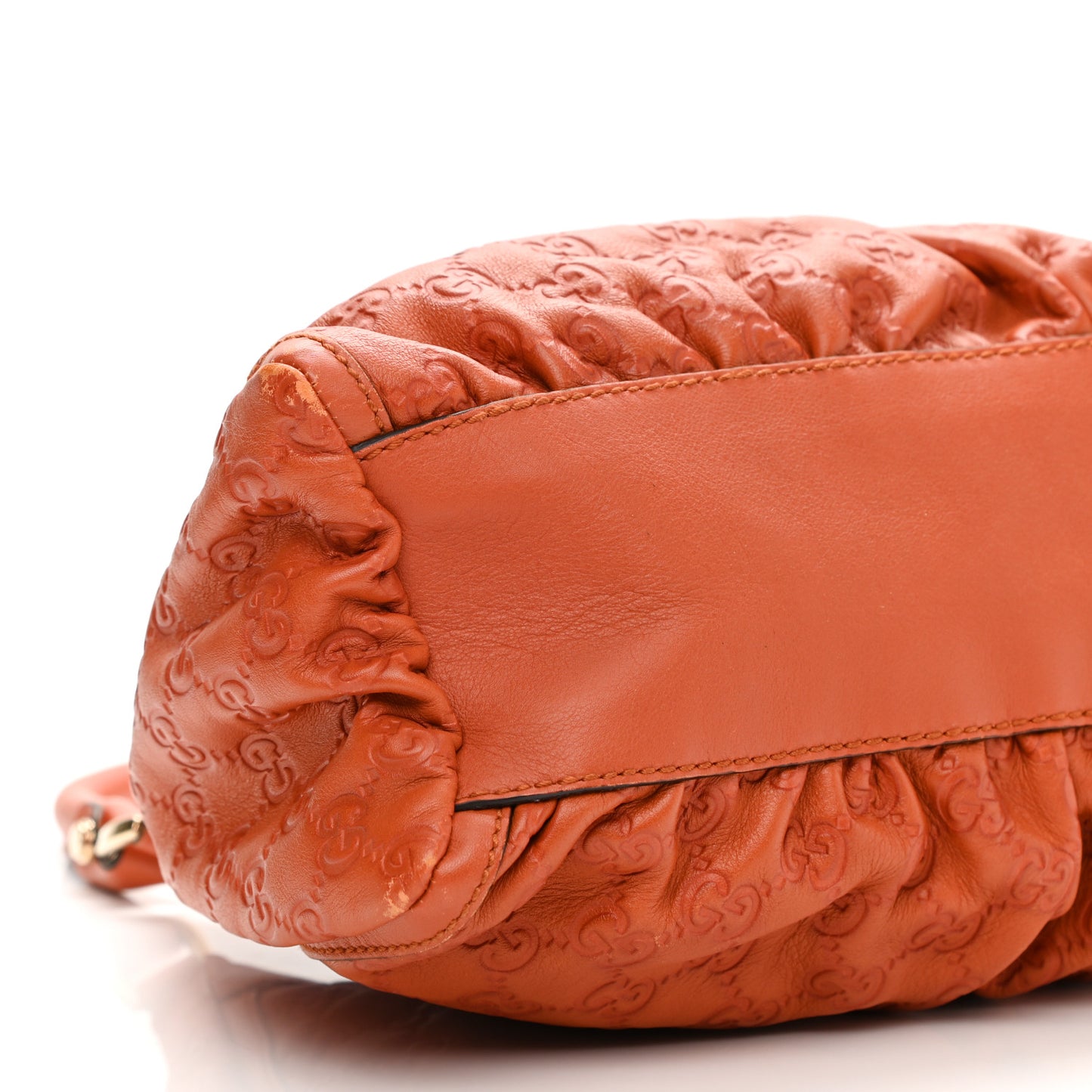 Guccissima Medium D Gold Hobo Orange