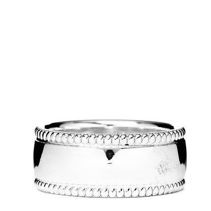 Tiffany Sterling Silver Milgrain I Love You Band Ring 52 6 3 of 6