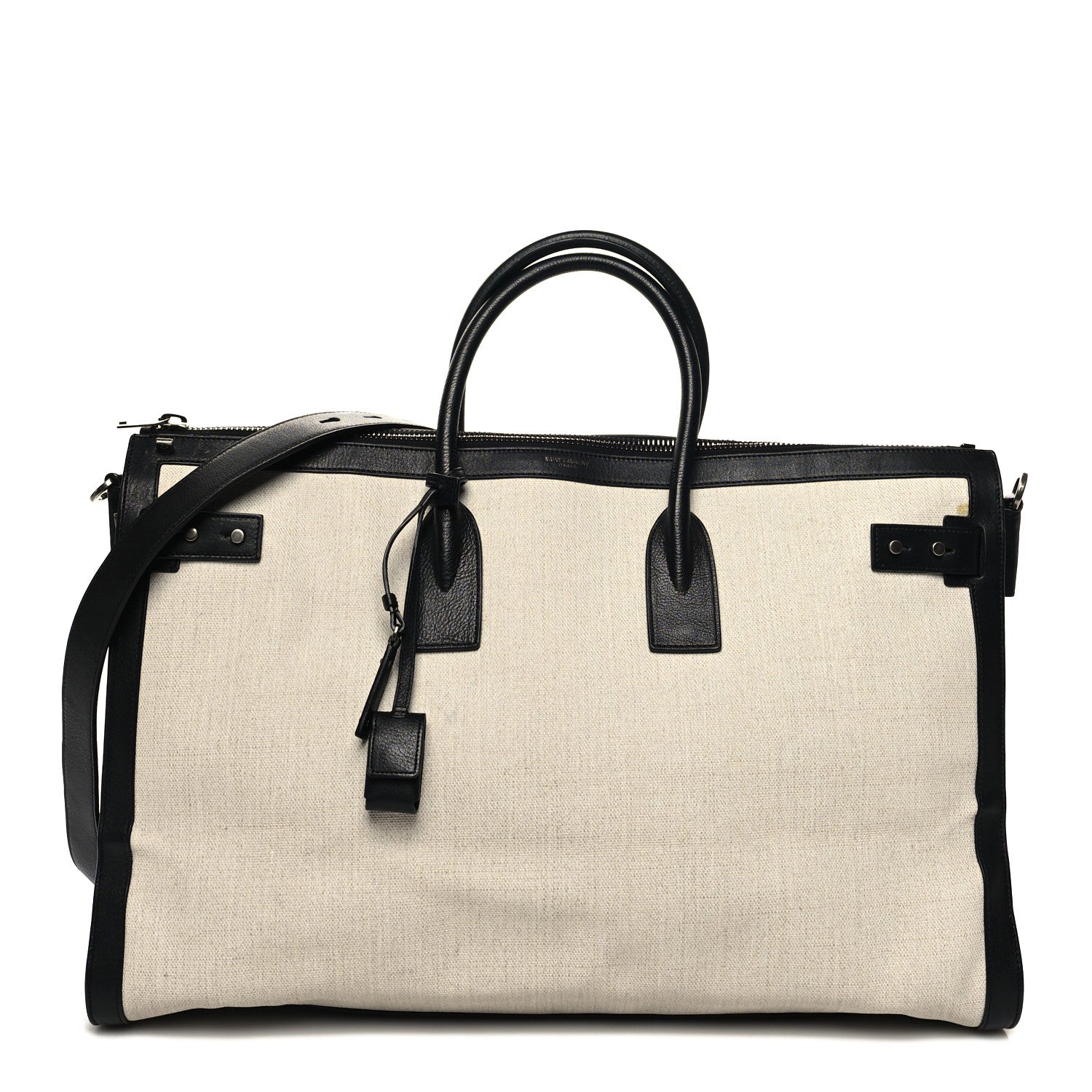 Saint Laurent Linen Calfskin Souple Sac De Jour 48H Duffle Tuscany Deep 1 of 11