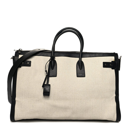 Saint Laurent Linen Calfskin Souple Sac De Jour 48H Duffle Tuscany Deep 1 of 11