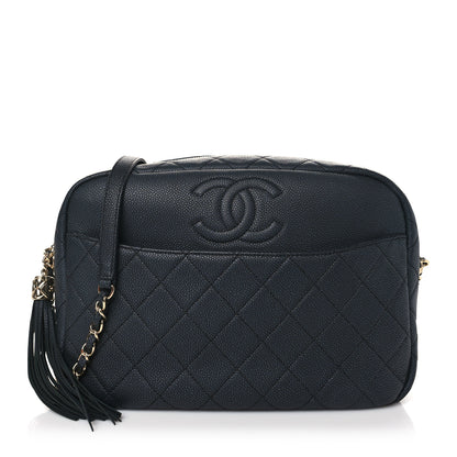 Chanel Caviar Quilted Large Coco Tassel Camera Case Dark Gray 1 of 10