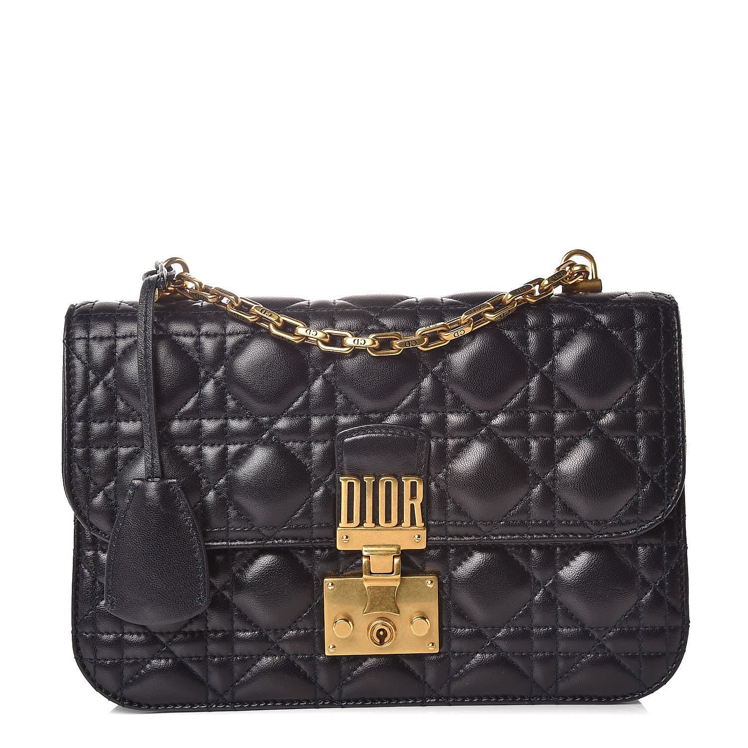 Christian Dior Lambskin Cannage Large Dioraddict Flap Bag Black 1 of 11