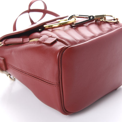 Chloe Calfskin Quilted Mini Faye Backpack Dahlia Red 7 of 12