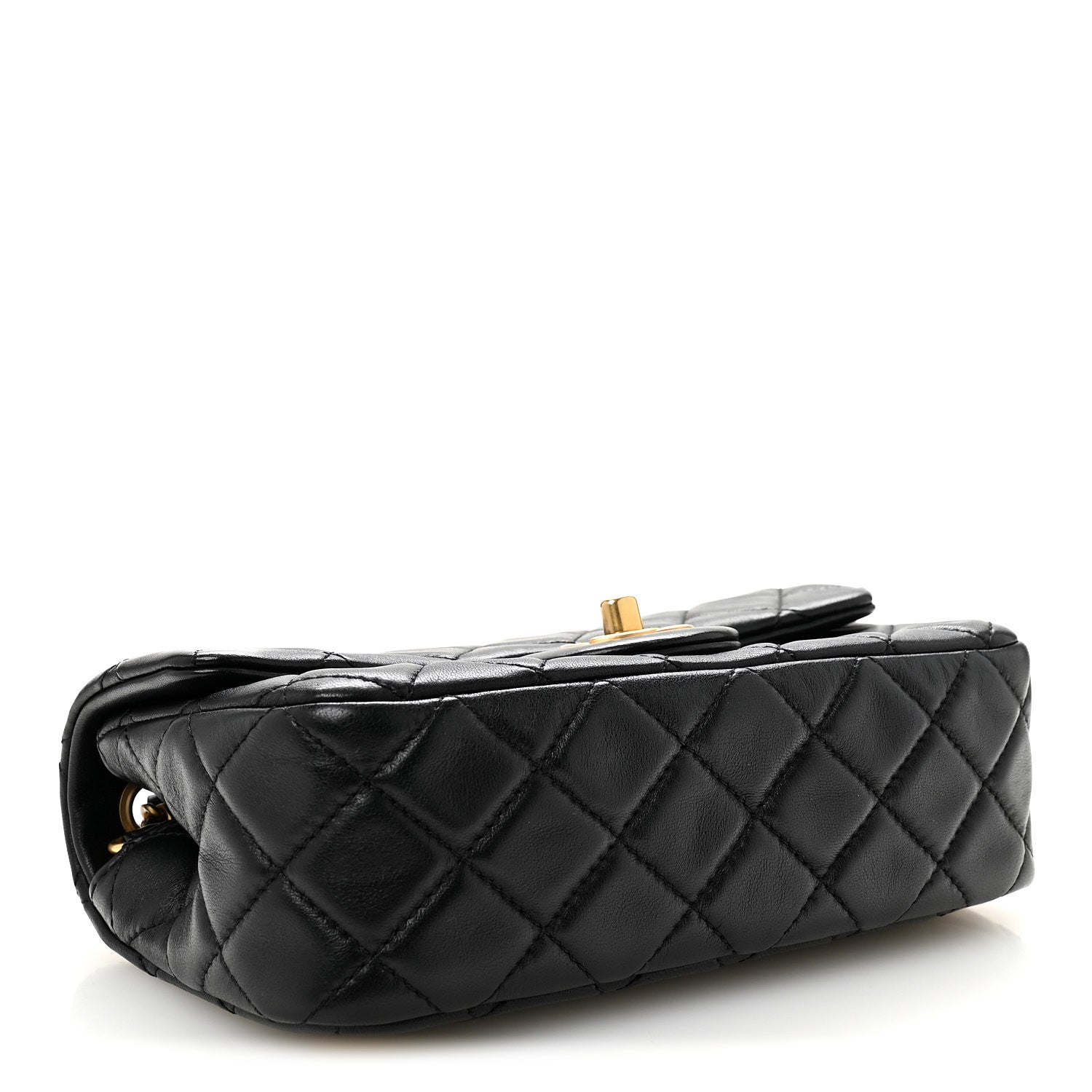 Chanel Lambskin Quilted Mini Rectangular Pearl Crush Flap Black 4 of 11