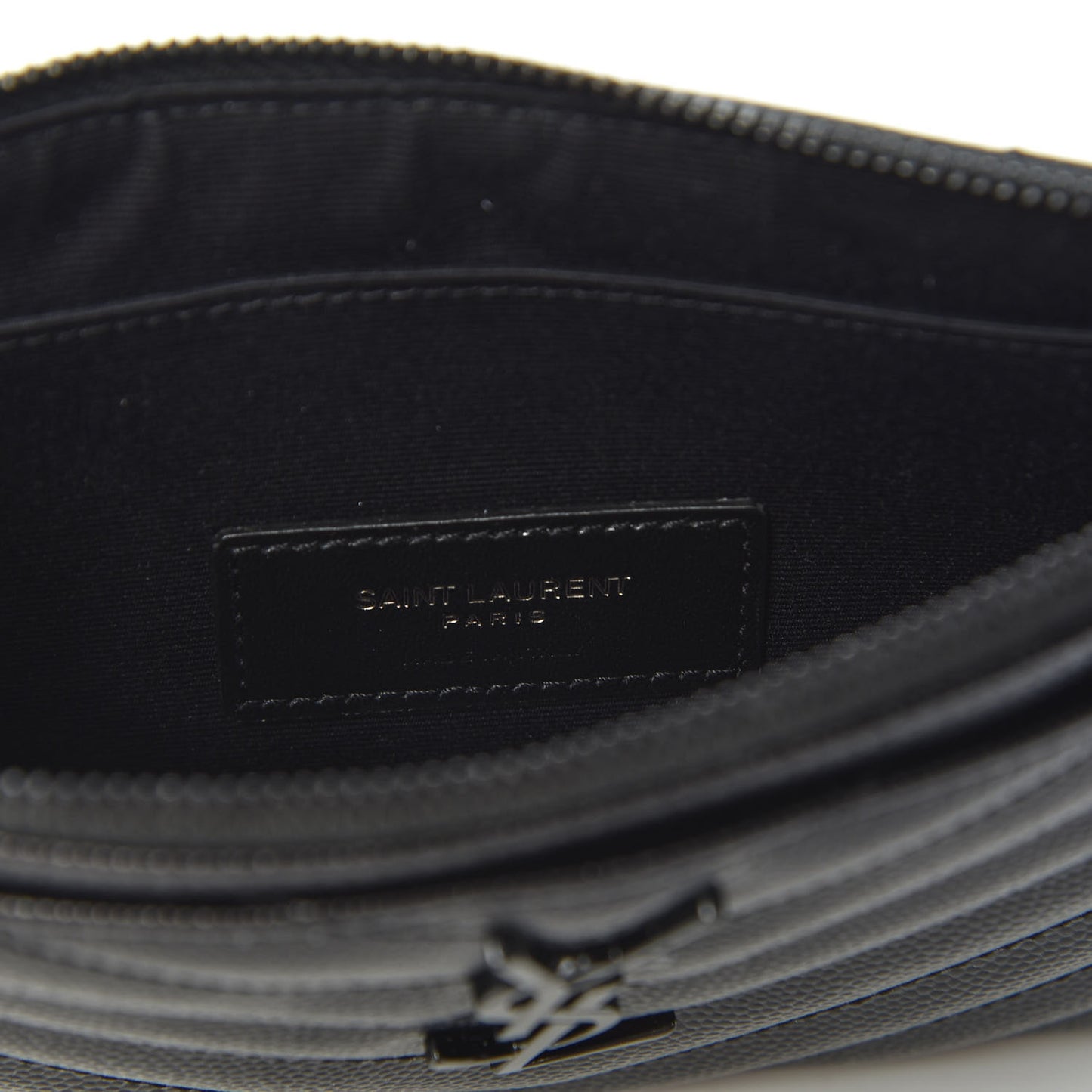 Grain De Poudre Chevron Monogram Bill Pouch Black