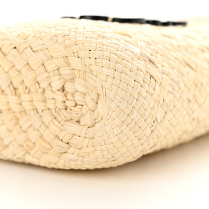 Loewe Calfskin Raffia Paulas Ibiza Square Bucket Bag Natural Tan 10 of 11