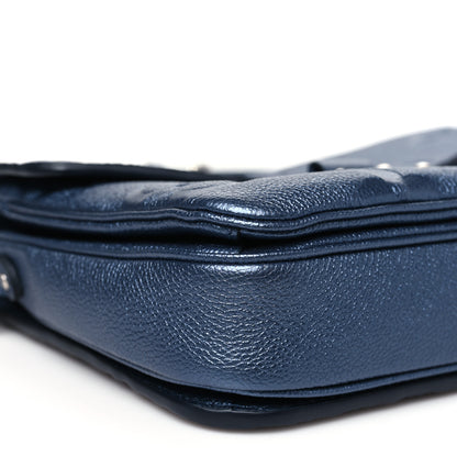 Louis Vuitton Metallic Empreinte Monogram Giant Pochette Metis Navy Nacre 8 of 9