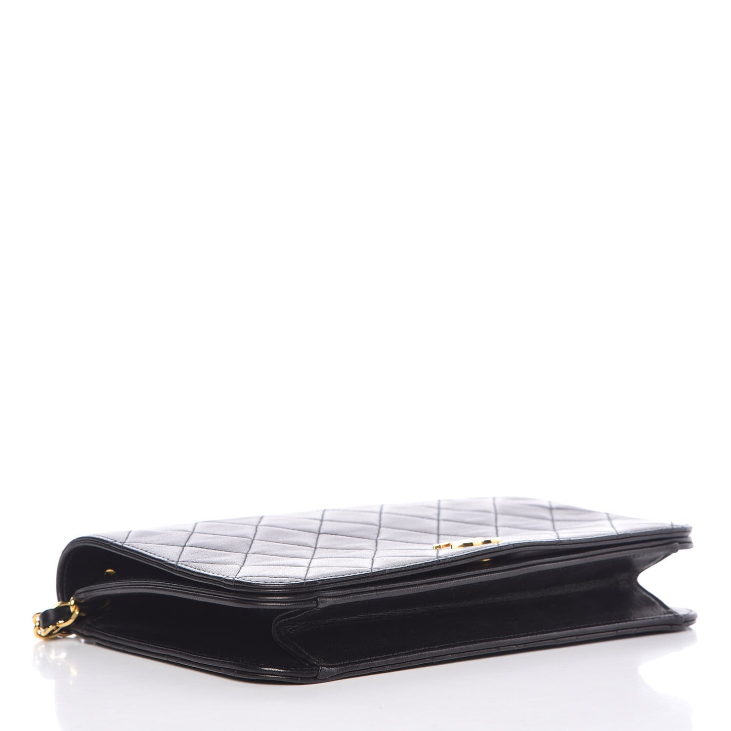 Lambskin Quilted Small Single Flap Black