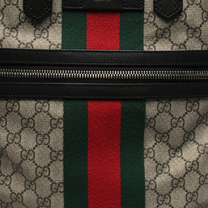 Gucci Soft GG Supreme Monogram Appia Calfskin Web Tote Backpack Beige Ebony Black 8 of 11