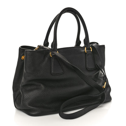 Prada Vitello Daino Tote Black 2 of 8