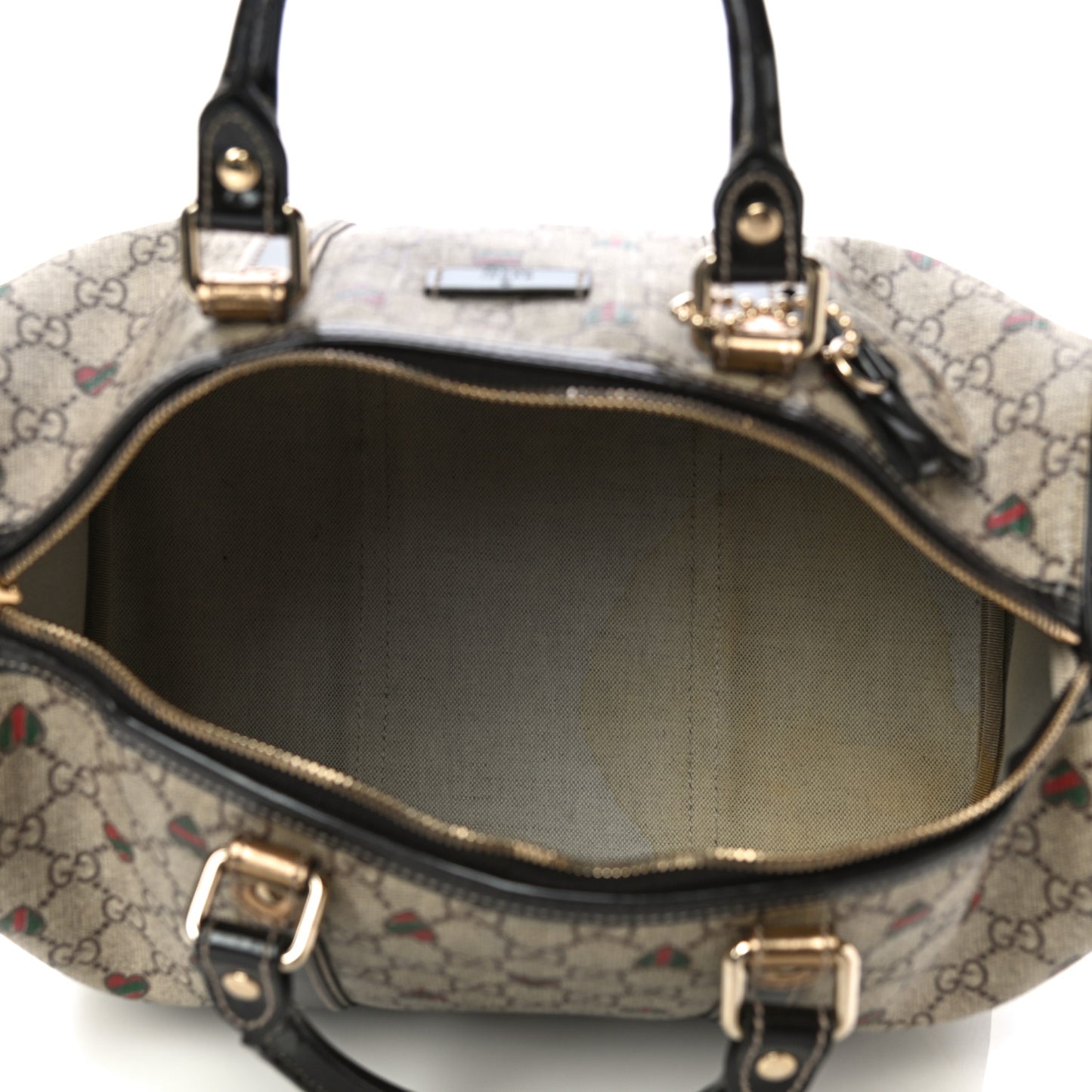 GG Plus Monogram Hearts Medium Joy Boston Dark Brown