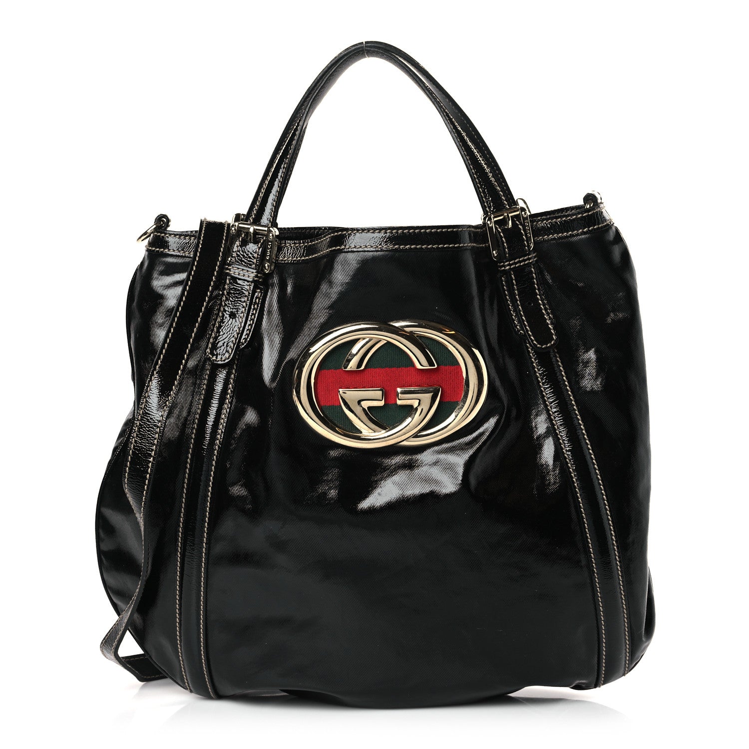 Gucci Dialux Medium Britt Tote Black 1 of 10