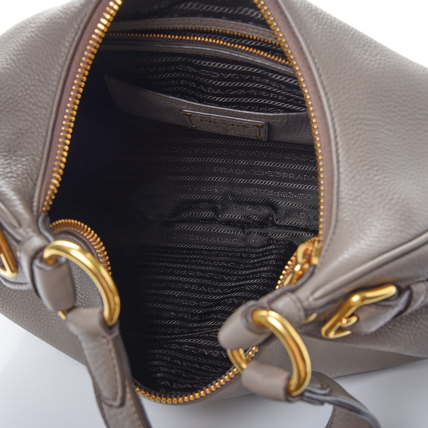 Prada Vitello Daino Hobo Argilla 5 of 8