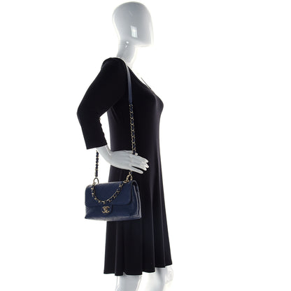 Chanel Caviar Quilted Small City Walk Flap Navy Blue 2 of 7