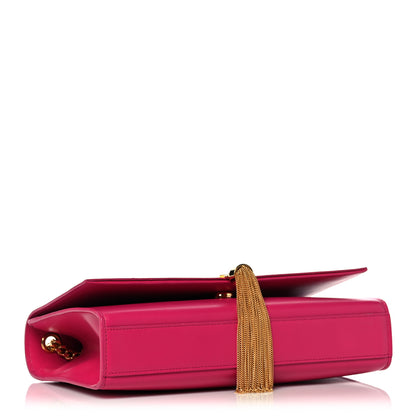 Saint Laurent Smooth Calfskin Medium Classic Monogram Kate Tassel Satchel Fuchsia 4 of 14