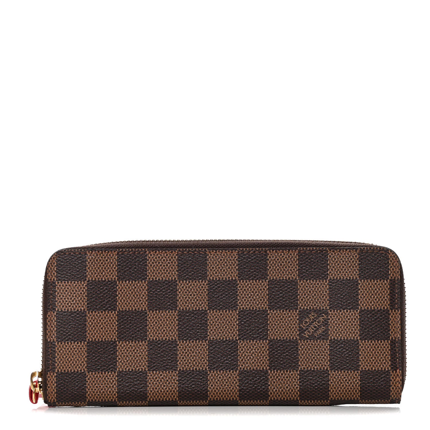 Louis Vuitton Damier Ebene Clemence Wallet Cherry 1 of 9