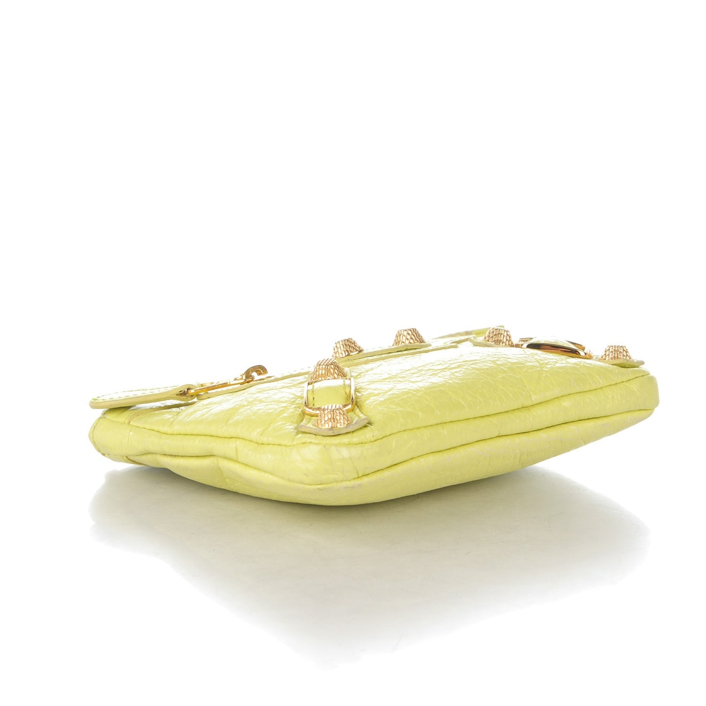 Agneau Giant 12 Gold Hardware M Porte-Monnaie Coin Purse Jaune Citronnade