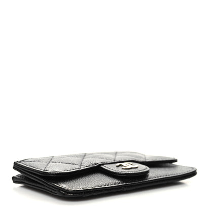 Chanel Caviar Quilted Flap Zip Card Holder Black 4 of 8