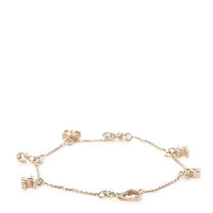 Chanel Crystal Charm CC Bracelet Gold 3 of 4