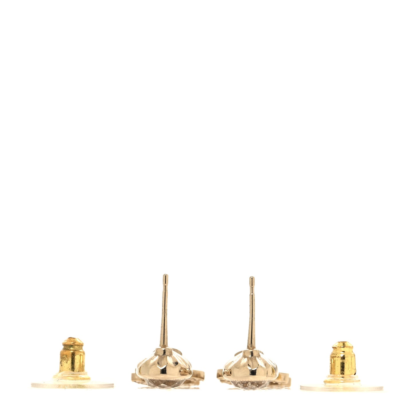Crystal CC Drop Earrings Gold
