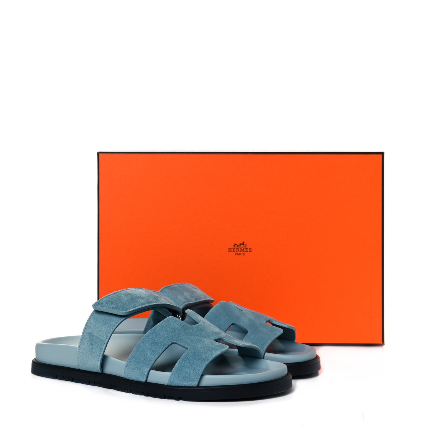 Suede Goatskin Womens Chypre Sandals 39.5 Vert d'eau