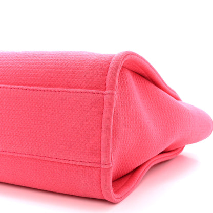 Chanel Mixed Fibers Calfskin Small Deauville Tote Pink 11 of 11