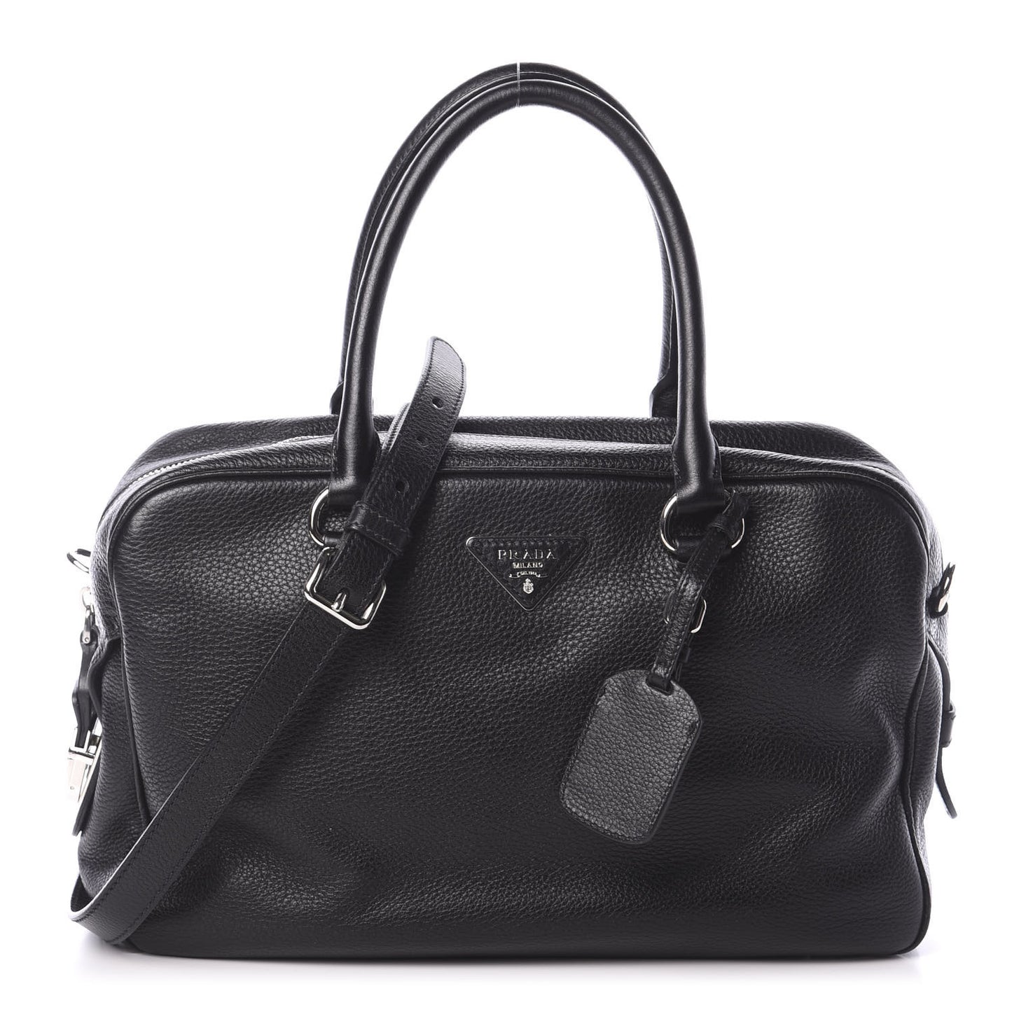 Vitello Daino Satchel Black
