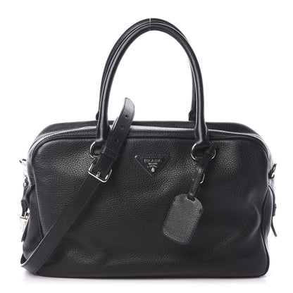 Prada Vitello Daino Satchel Black 1 of 11