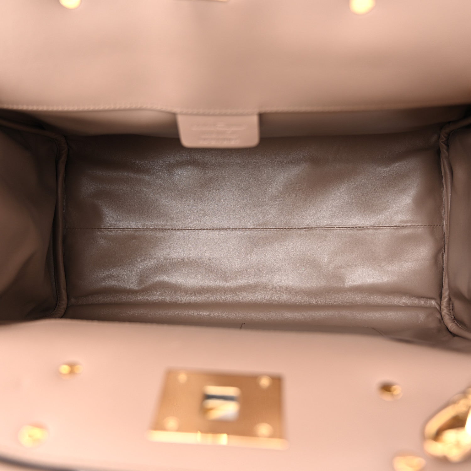 Salvatore Ferragamo Calfskin Large Studio Bag Caraway Seed 6 of 11
