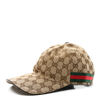 Gucci Monogram Web Baseball Hat L Beige Cocoa 1 of 8