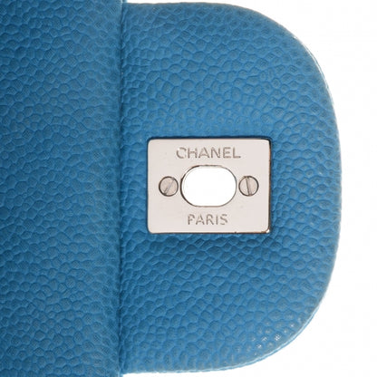 Chanel Iridescent Caviar Maxi Double Flap Blue 8 of 8