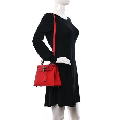 Hermes Epsom Kelly Sellier 25 Rouge De Coeur 2 of 14