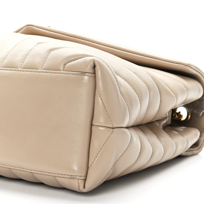 Saint Laurent Calfskin Y Quilted Monogram Medium Loulou Chain Satchel Dark Beige 9 of 9