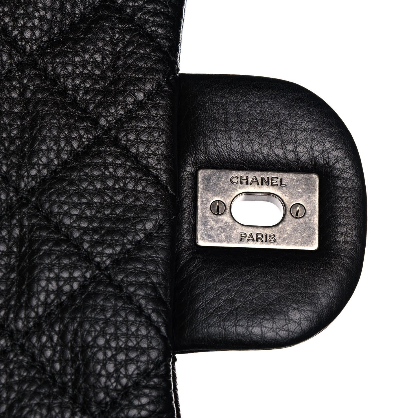 Calfskin Quilted XXL Travel Flap Bag Black