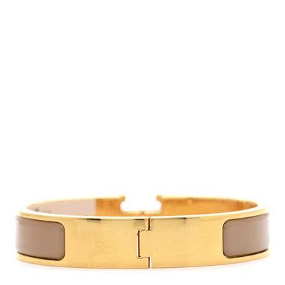 Hermes Enamel Narrow Clic Clac H Bracelet PM Chataigne 3 of 5