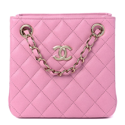 Chanel Caviar Quilted Mini Bucket Bag Pink 1 of 10