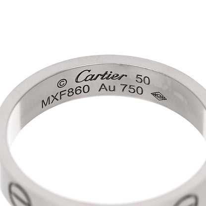 Cartier 18K White Gold 3.5mm LOVE Wedding Band Ring 50 5.25 4 of 5